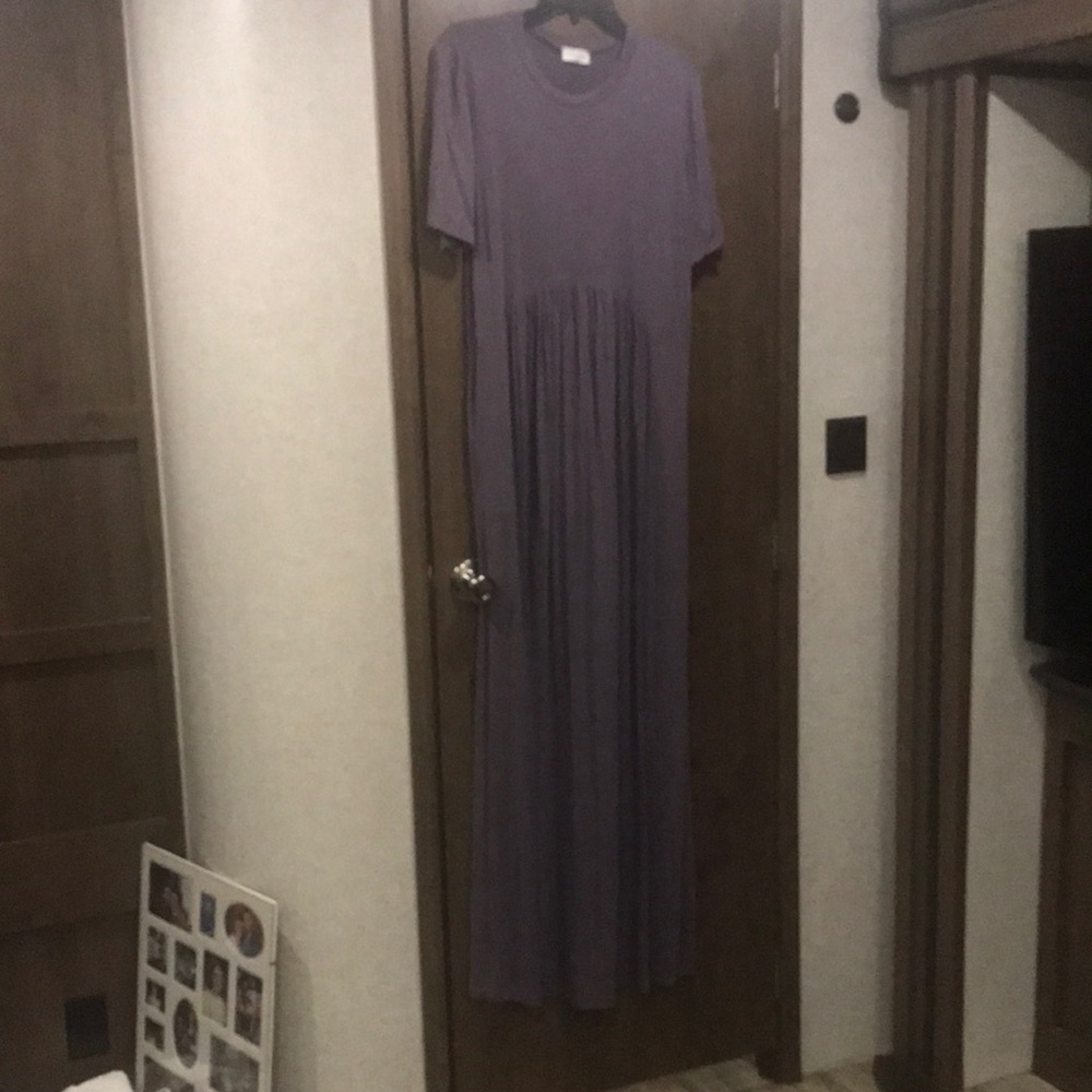Sign Here lavender maternity maxi dress